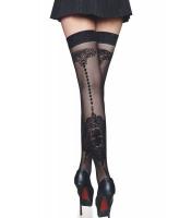 Чулки черные с дырками