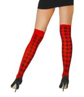 Красные чулки с черными ромбами