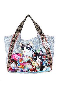 Сумка хлопок с декор. отделкой №193